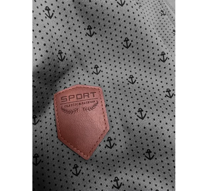 Šedá dámská rozepínací mikina se stahovacími lemy model 19678081 - 6&8 Fashion