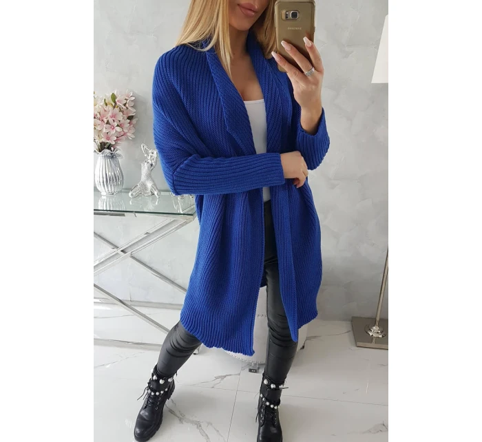 Svetr s netopýřími rukávy chrpově modrý