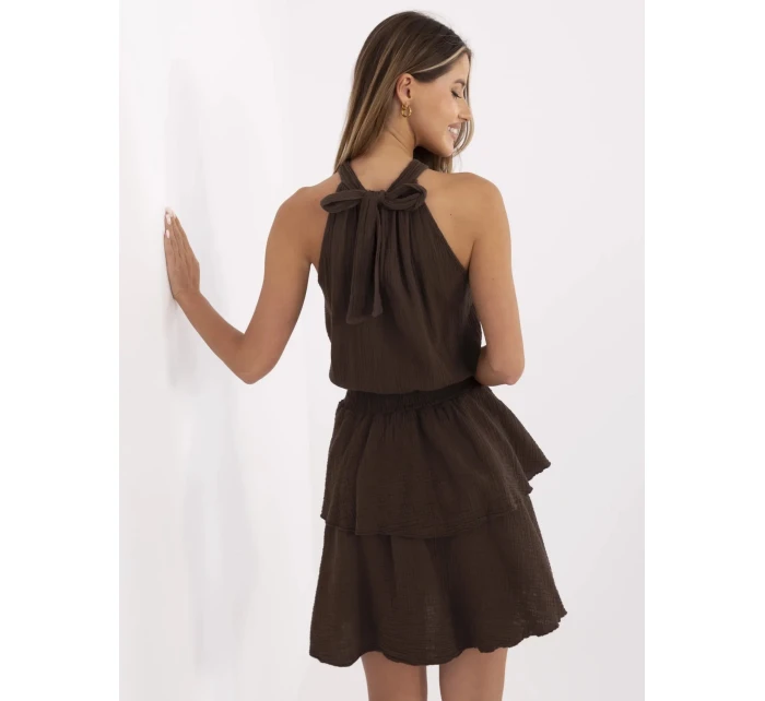 Šaty MI SK 92166.71P tmavě hnědé Šaty MI SK 92166.71P tmavě hnědé