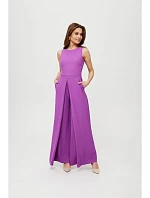 K184 Kombinéza s širokými nohavicemi - levandulová