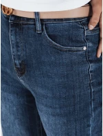 Dámské džíny s širokými nohavicemi tmavě modré FashionStreet UY2782 Dámské džíny s širokými nohavicemi tmavě modré FashionStreet UY2782