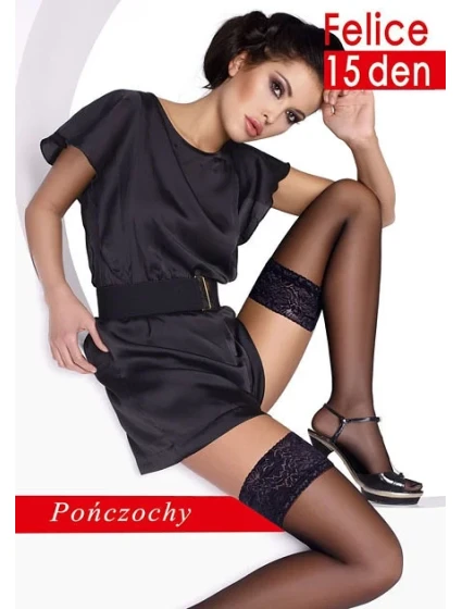 Dámské samodržící punčochy model 7459350 15 den - Mona
