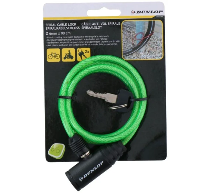 Zámek na kolo Dunlop 0,6x90 cm 1049663 Zámek na kolo Dunlop 0,6x90 cm 1049663