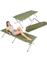 SKLÁDACÍ CESTOVNÍ POSTEL S POTAHEM ZELENÁ