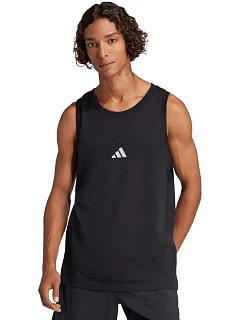 Pánské tričko adidas Essentials Small Logo Tank, černé, JE8986