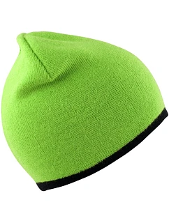 Result Headwear RC 046X Oboustranná pletená čepice 28.046X lime green/black