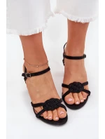 Dámské sandály na podpatku černé Mavira Dámské sandály na podpatku černé Mavira