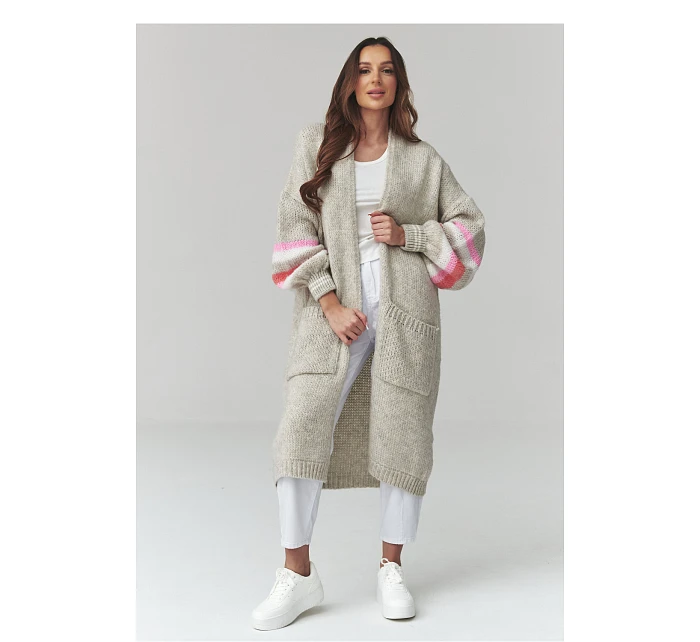 Svetr na zapínání  model 226864 Makadamia