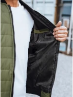 Pánská prošívaná bunda bomber zelená Dstreet model 21963657 - FashionStreet
