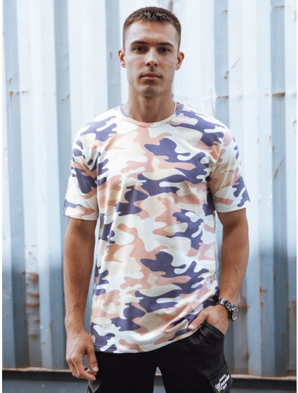 FashionStreet béžové moro pánské tričko RX5589 FashionStreet béžové moro pánské tričko RX5589