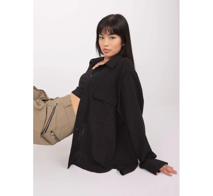 Košile LK KS 509356.27P černá Košile LK KS 509356.27P černá