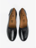 Trendy dámské  polobotky černé na klínku