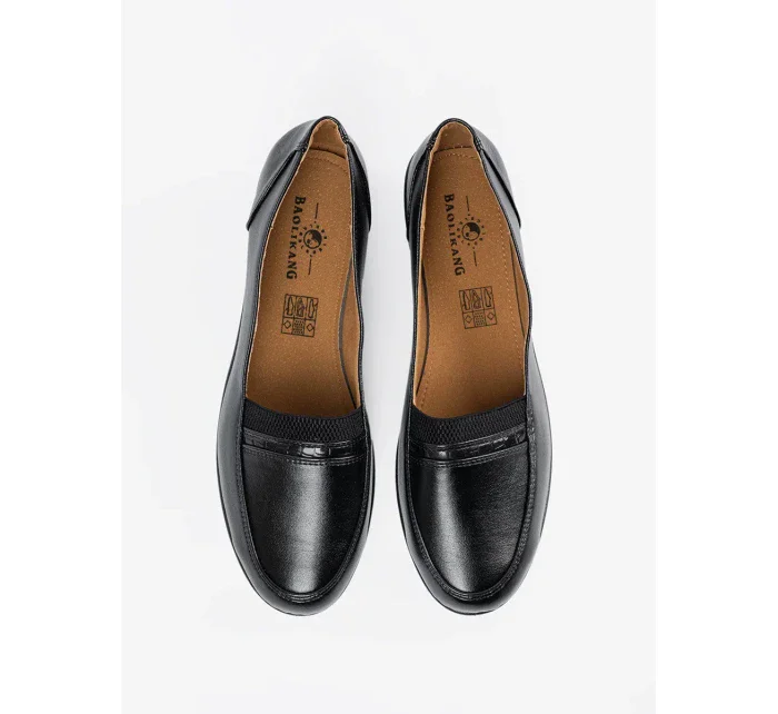 Trendy dámské  polobotky černé na klínku