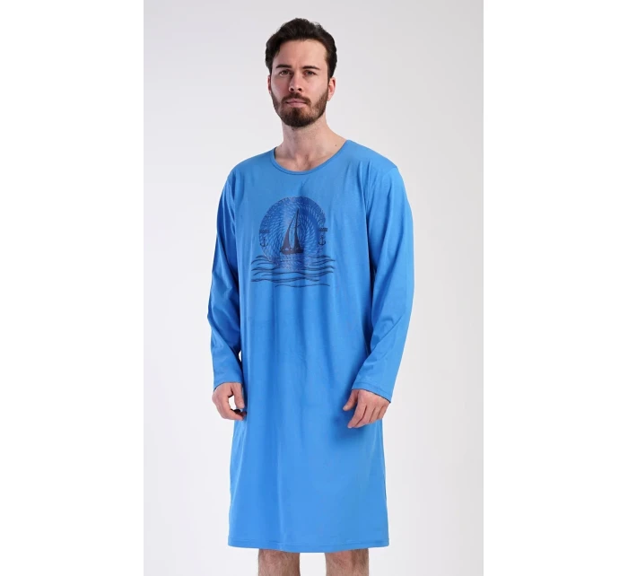 Pánská noční košile s dlouhým rukávem Jachting Pánská noční košile s dlouhým rukávem Jachting