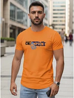 Pánské oranžové tričko s potiskem FashionStreet NX5017R
