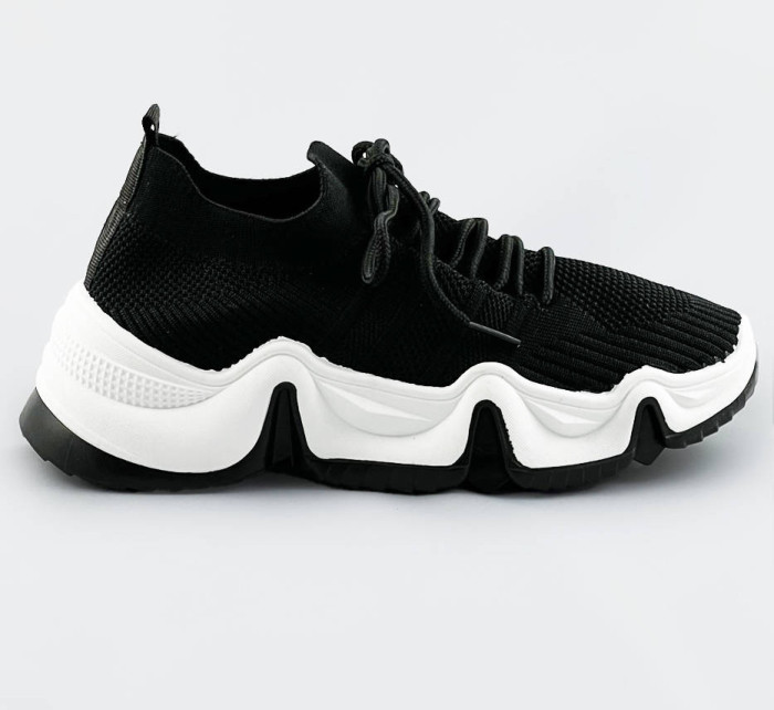 Černé tenisky sneakers s bílou podrážkou (XA055)