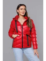 Červená krátká dámská zimní bunda (23066-(270)(1)) Červená krátká dámská zimní bunda (23066-(270)(1))