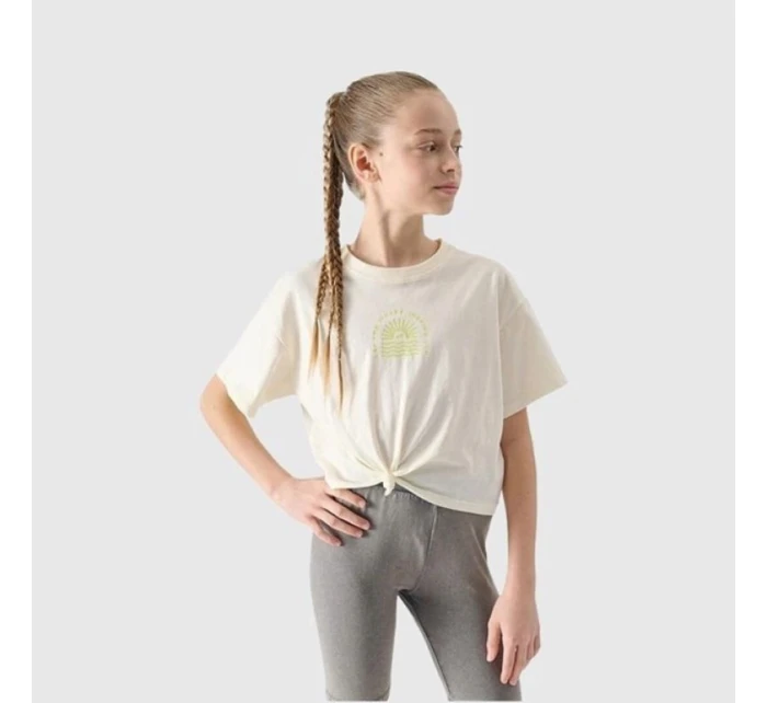 Dívčí top s potiskem model 21436079 - 4F Dívčí top s potiskem model 21436079 - 4F