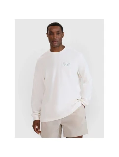 Pánské tričko oversize s potiskem a dlouhým rukávem 4F 4FWSS25TLONM390-11S pánské