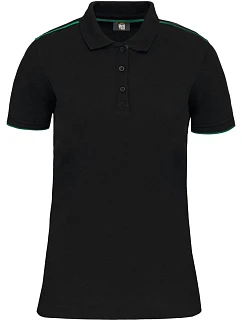 WK WK 271 Dámské pracovní piqué polo "Day-to-Day" 20.W271 black/kelly green