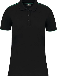 WK WK 271 Dámské pracovní piqué polo "Day-to-Day" 20.W271 black/kelly green