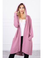 Tmavě růžová bunda oversize s kapucí