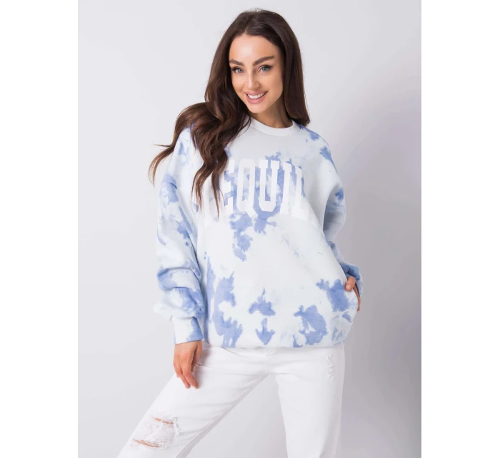 Bluza DS BL model 21055309 biało niebieski - FPrice Bluza DS BL model 21055309 biało niebieski - FPrice