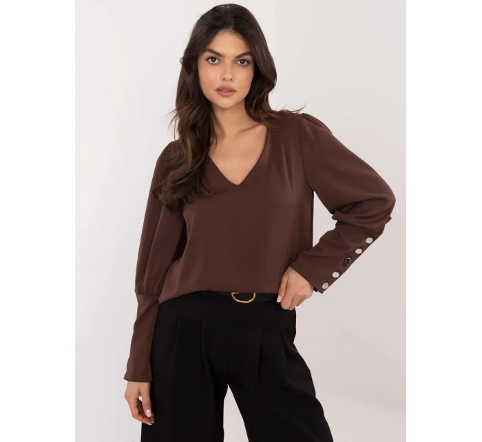 Bluzka MI BZ model 21898775 ciemny brązowy - FPrice