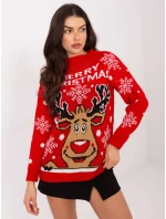 Sweter MI SW model 21795544 czerwony - FPrice Sweter MI SW model 21795544 czerwony - FPrice