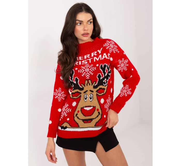 Sweter MI SW model 21795544 czerwony - FPrice Sweter MI SW model 21795544 czerwony - FPrice