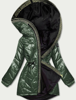 Zelená dámská bunda s ozdobným prošíváním model 17556084 - S'WEST