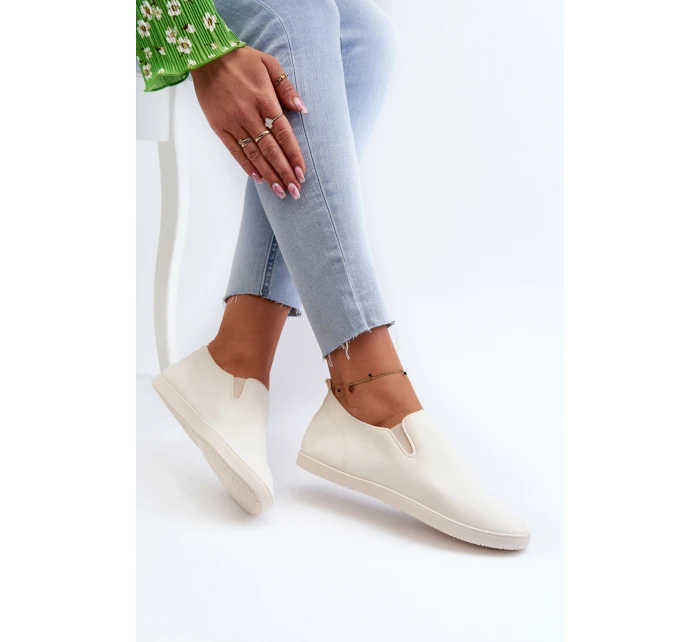 Dámské tenisky Trampky Slip-On Beige Lovinia