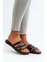 Dámské ploché gumové pantofle Ipanema Puffer Tiras Fem Black