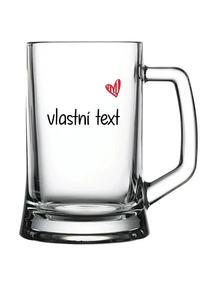 Vlastní text na pivní sklenici Vlastní text na pivní sklenici