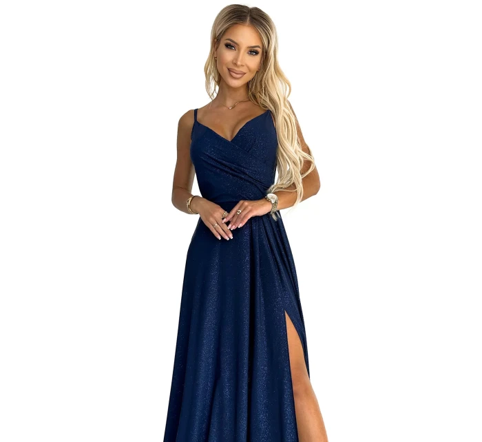 Dámské elegantní šaty model 20849713 tmavě modré - numoco