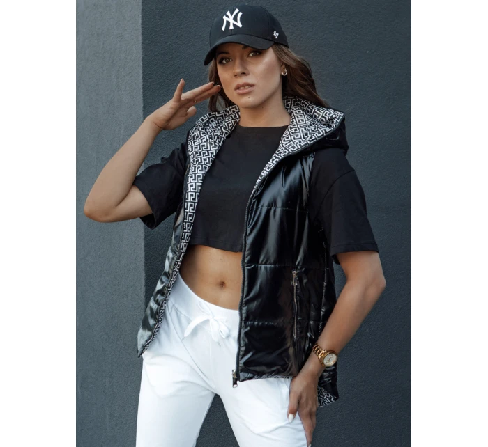 Dámská prošívaná vesta ICONVEST černá FashionStreet TY4432