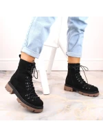 W model 18968499 černé semišové zateplené boty - VINCEZA