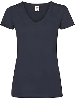 Fruit of the Loom Lady-Fit Valueweight V-Neck T Dámské tričko s výstřihem do V 16.1398 deep navy