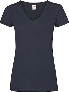 Fruit of the Loom Lady-Fit Valueweight V-Neck T Dámské tričko s výstřihem do V 16.1398 deep navy