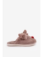 Dámské Hnědé Pantofle S Motivem Sobů Sennalith Dámské Hnědé Pantofle S Motivem Sobů Sennalith