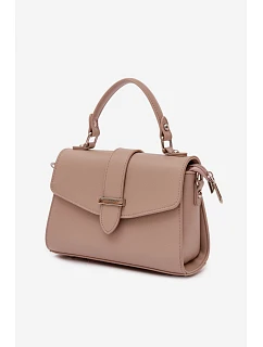 Kabelka Pošťácká s Odnímatelným Páskem Tmavě Béžová Belveta