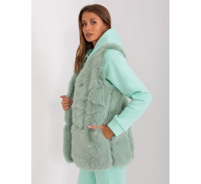 Kamizelka AT KZ model 18975383 pistacjowy - FPrice Kamizelka AT KZ model 18975383 pistacjowy - FPrice