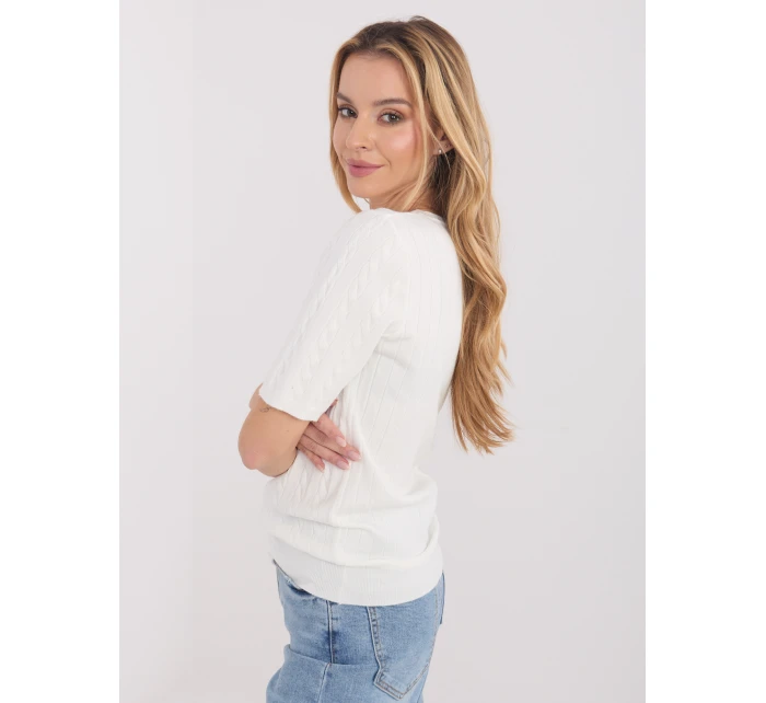 Sweter PM SW B model 21821423 ecru - FPrice Sweter PM SW B model 21821423 ecru - FPrice