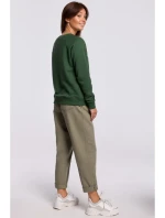 Svetr s předním potiskem zelená model 18002771 - BeWear