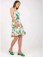Dámské šaty WN SK 0806-5.44 Bílá a zelená - FPrice