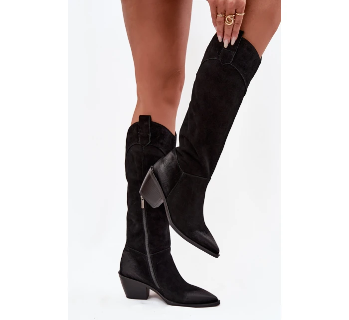 Kozačky na podpatku model 221160 Step in style Kozačky na podpatku model 221160 Step in style