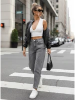 damskie mom fit z  szare model 22014078 - FashionStreet