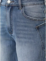 Dámské bermudy ke kolenům s cargo kapsami z džínoviny FashionStreet SY0512