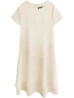 Béžové trapézové šaty (436ART)