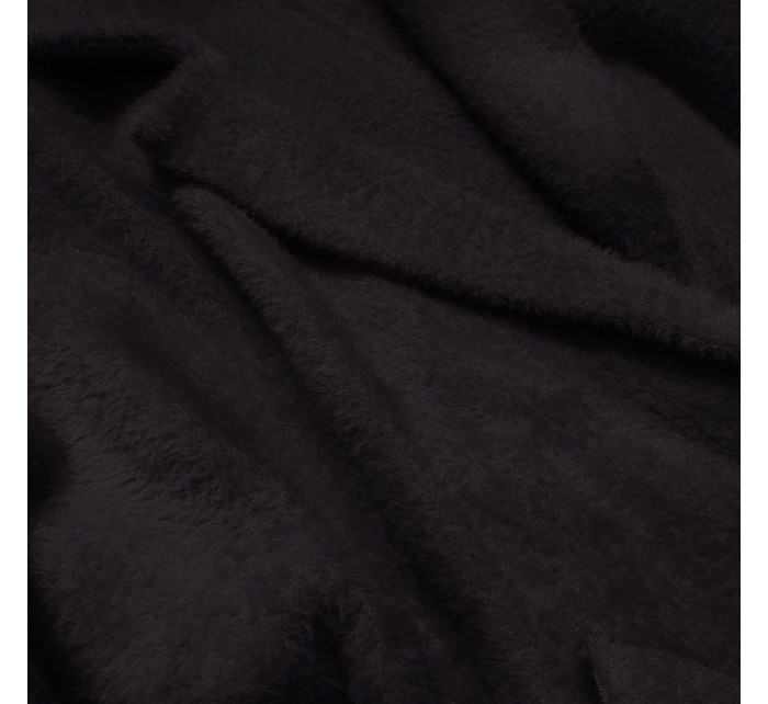 Vlněný přehoz přes oblečení typu alpaka v lilkové barvě (7108)